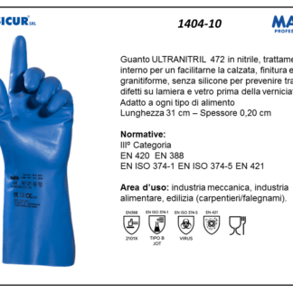 1404-10 - (Quantit&agrave; per Confezione: 10 PA) - 472 guanto ultranitril nitrilel 31 cm
