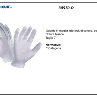 30570-D - (Quantit&agrave; per Confezione: 12 PA) - G.cotone 100% orl.bianco taglia-donna