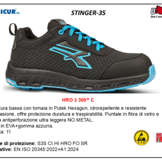 STINGER-35 - Calz.bassa putek idrorepellentpunt/lam nometal esd s3s hro